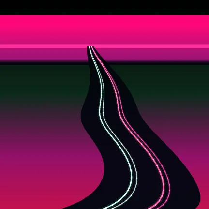 Preview of the Endless Road audio-reactive visual