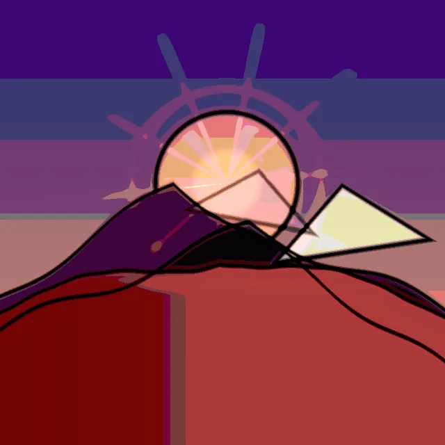Preview of the Anime Sun Over Mountains audio-reactive visual