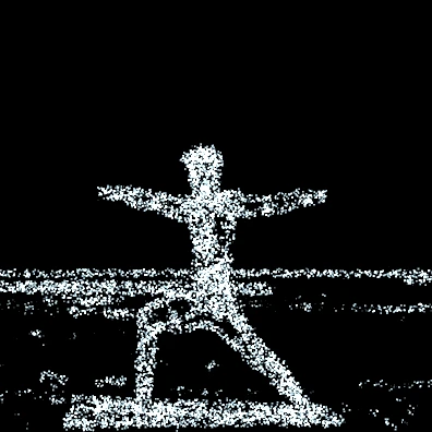Preview of the Binary Rain audio-reactive visual