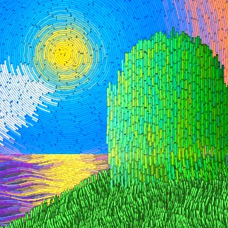 Preview of the Coastal Landscape audio-reactive visual