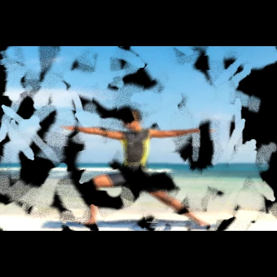 Preview of the Kuwahara Beat Painter audio-reactive visual