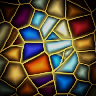 Preview of the Living Stained Glass audio-reactive visual