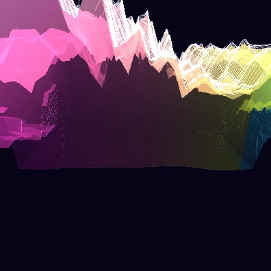 Preview of the Neon Spectrogram Cascade audio-reactive visual