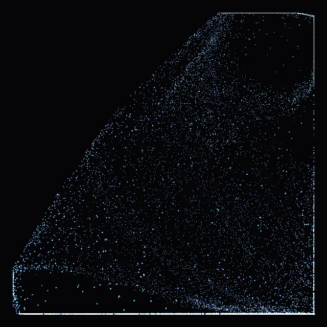 Preview of the Particle Swarm Ballet audio-reactive visual