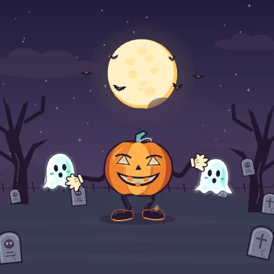 Preview of the Pumpkin Moon Dance audio-reactive visual