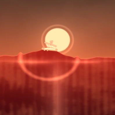 Preview of the Red Sea Drifter audio-reactive visual