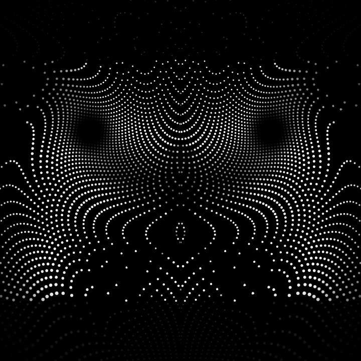 Preview of the Silver Mirror audio-reactive visual