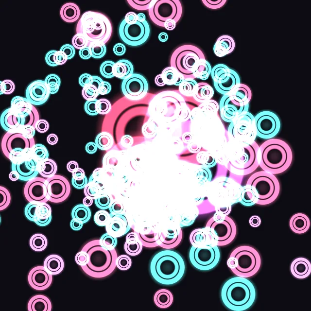 Preview of the Summoning Rings audio-reactive visual