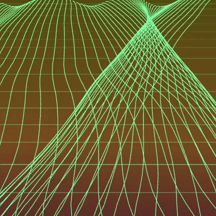 Preview of the The Infinite Grid audio-reactive visual